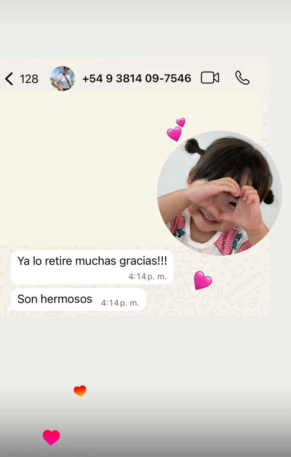 Referencia de una clienta satisfecha