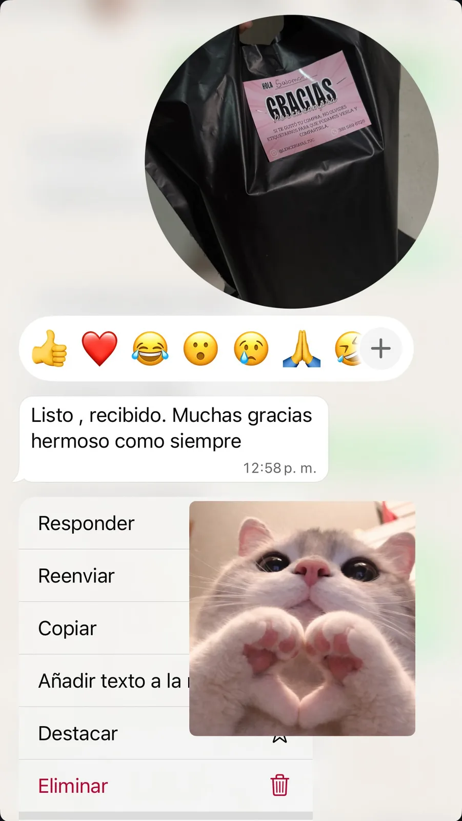 Referencia de una clienta satisfecha