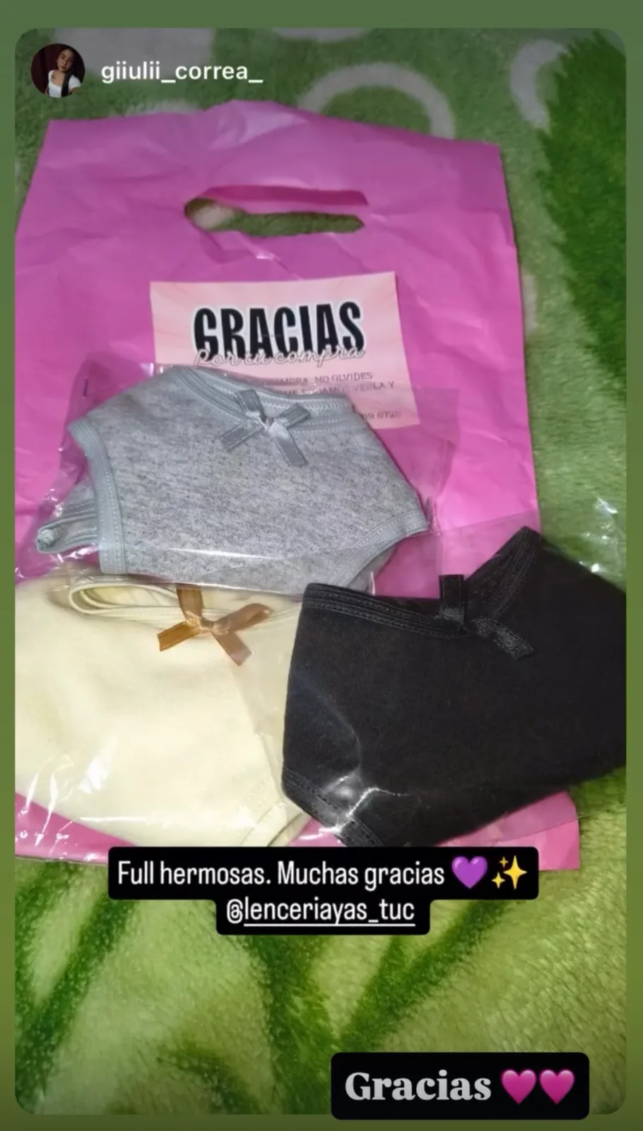 Referencia de una clienta satisfecha