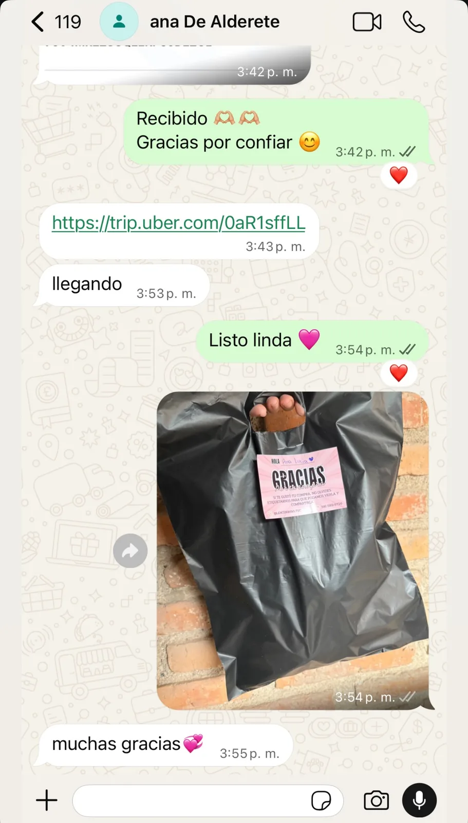 Referencia de una clienta satisfecha
